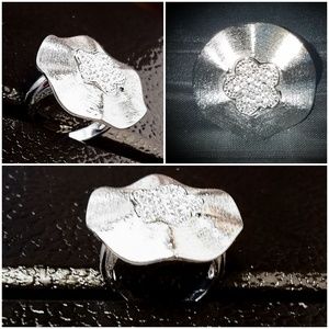Mexican Sterling Silver CZ Gem Stone Ring